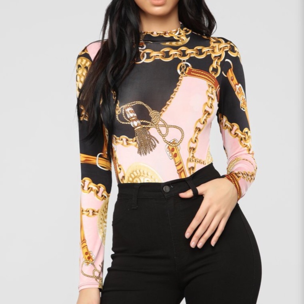 Fashion Nova Up in this Room blush bodysuit